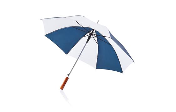 P850.229   Deluxe 23&quot; automatisk paraply hvit/lysebl&#229;